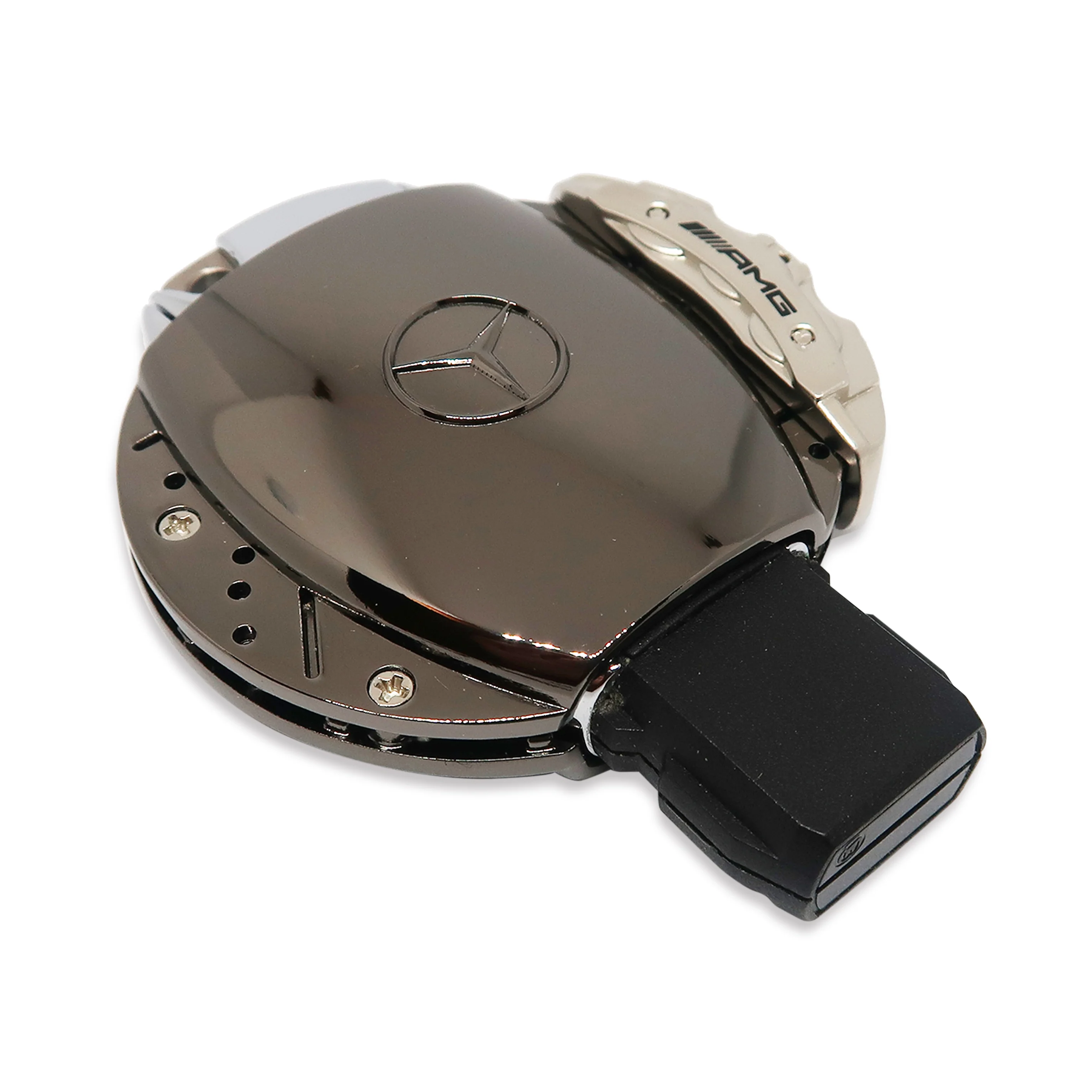 ๐๏ธ AMG Silver/ Black Chrome Brake Caliper Mercedes Key Case *Keyless only* - Image 4