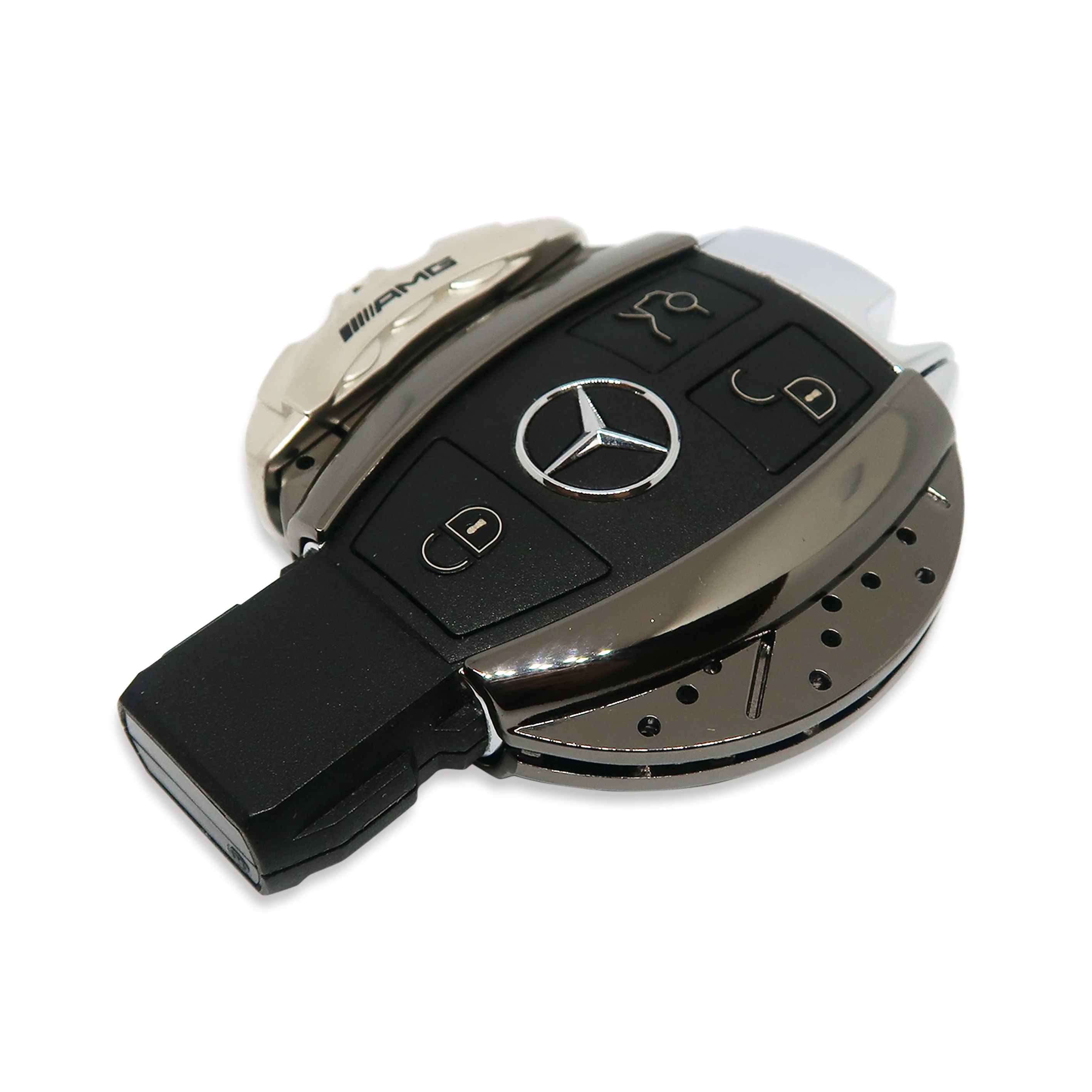 ๐๏ธ AMG Silver/ Black Chrome Brake Caliper Mercedes Key Case *Keyless only* - Image 5